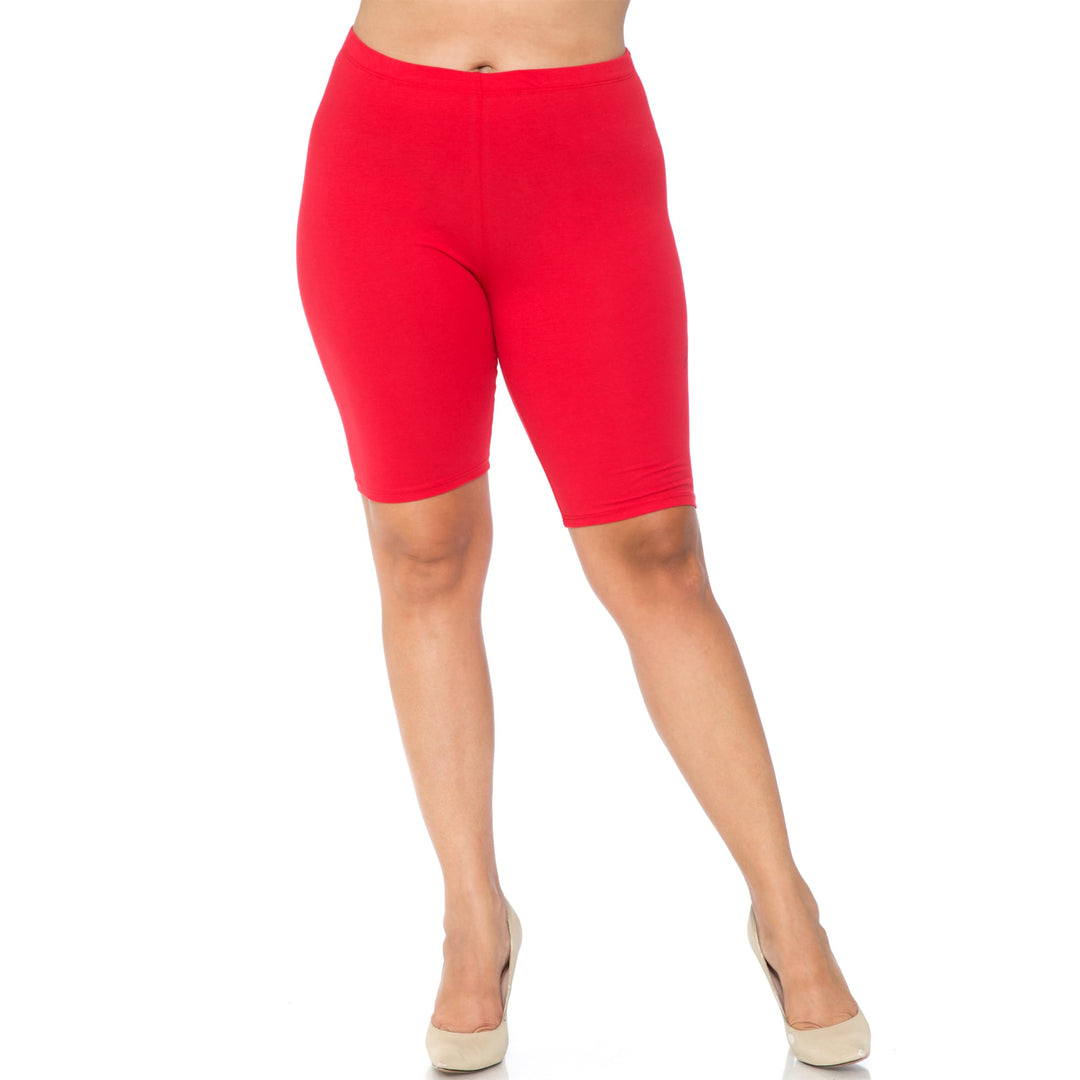 USA Basic Cotton Plus Size Thigh Shorts - Bermuda Shorts