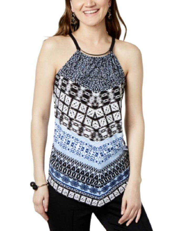 Hardware Embellished Asymmetrical Top