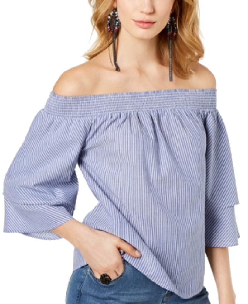Cotton Striped Off The Shoulder Top