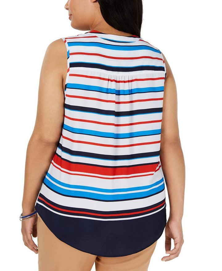 Charter Club Plus Size Striped Top