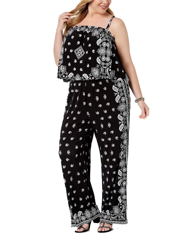 Plus Size Bandana Print Jumpsuit
