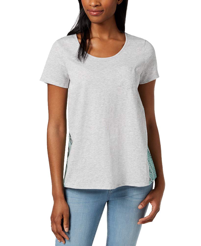 Style & Co Scoop Neck Contrast T-Shirt