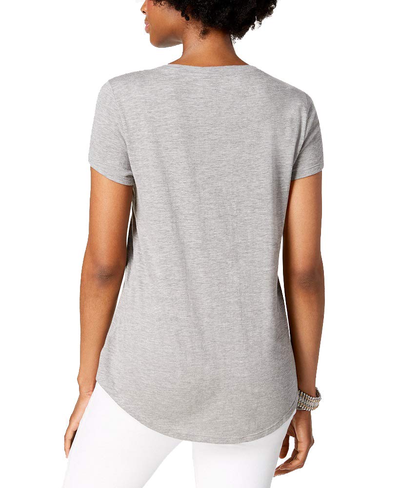 Style & Co Graphic V Neck T-Shirt