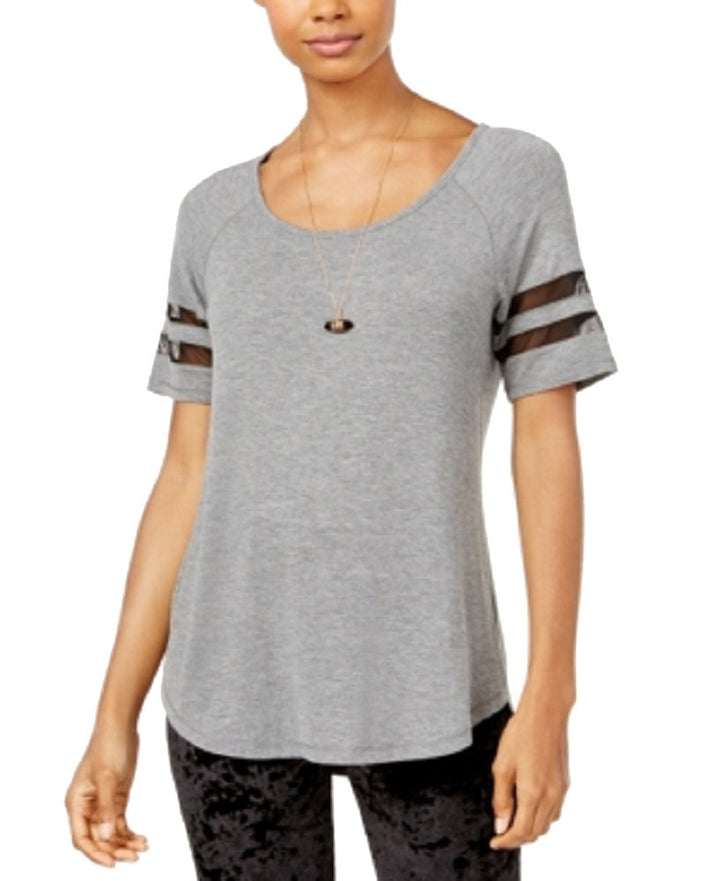 Hippie Rose Juniors Illusion Stripe Football T-Shirt
