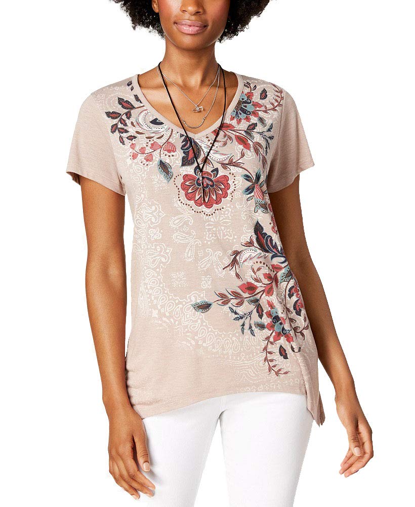 Style & Co Petite Floral Graphic Top