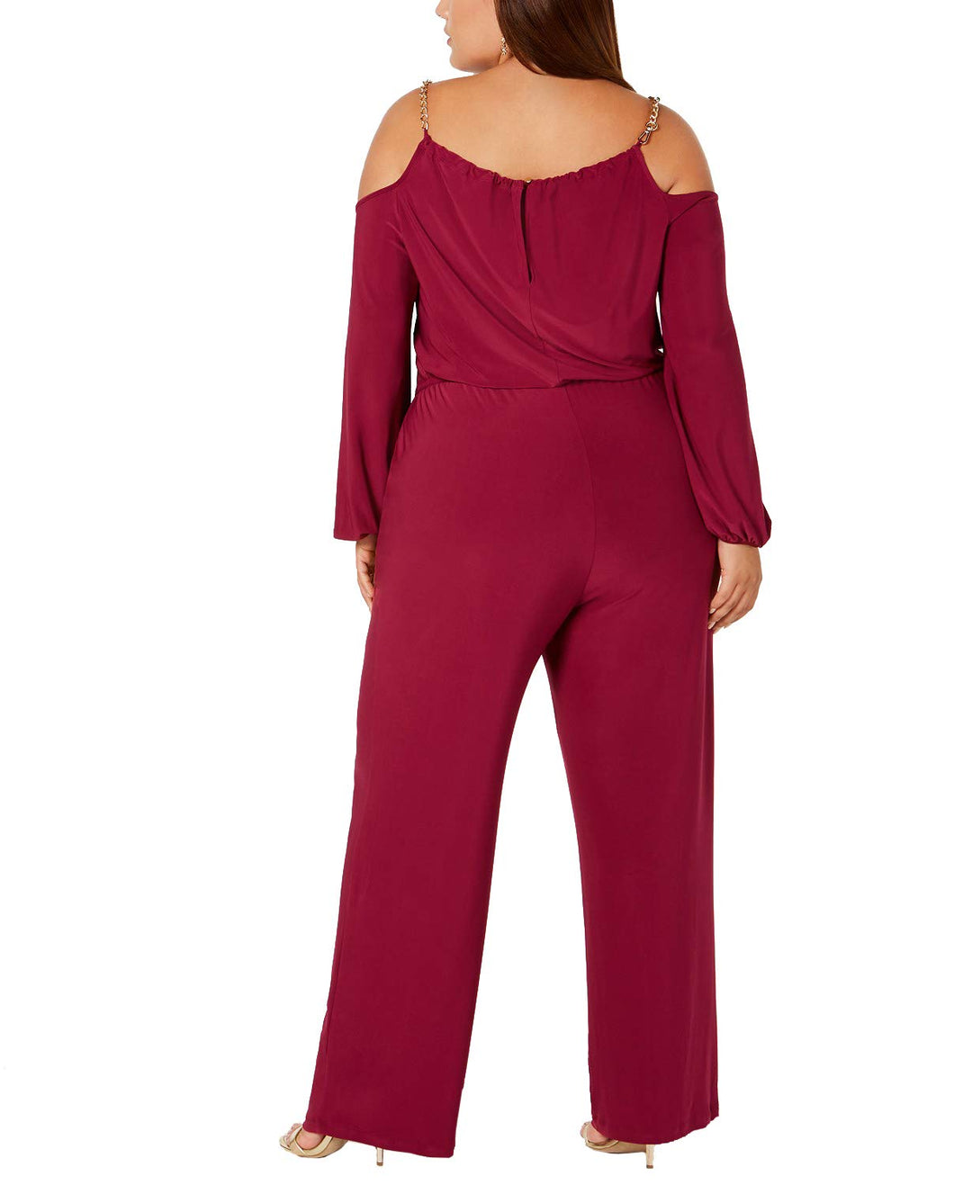 Plus & Petite Plus Size Chain-Strap Blouson Jumpsuit