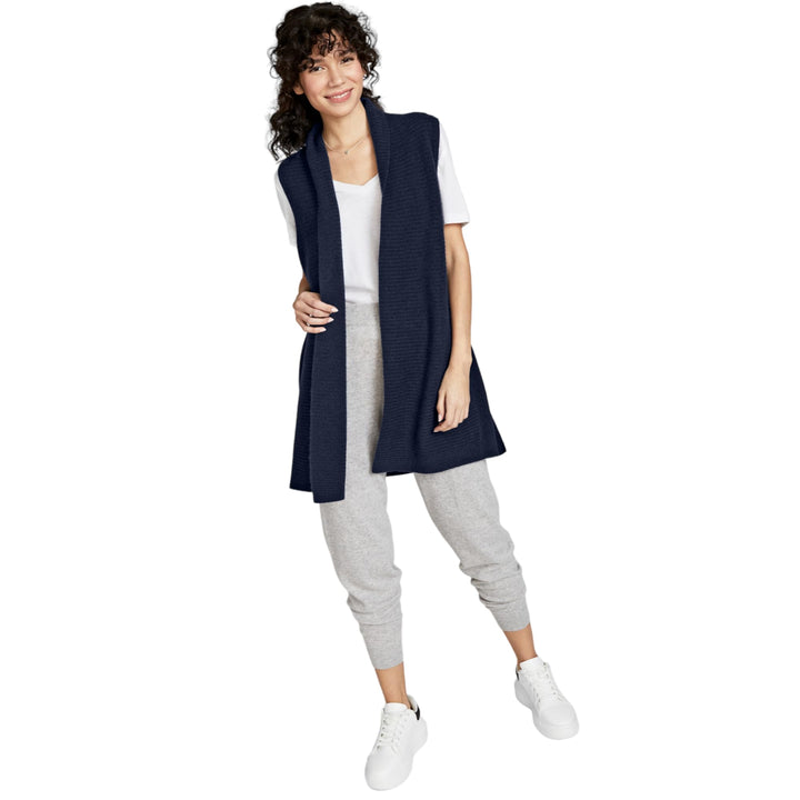 Charter Club 100 Cashmere Sleeveless Open Front Sweater