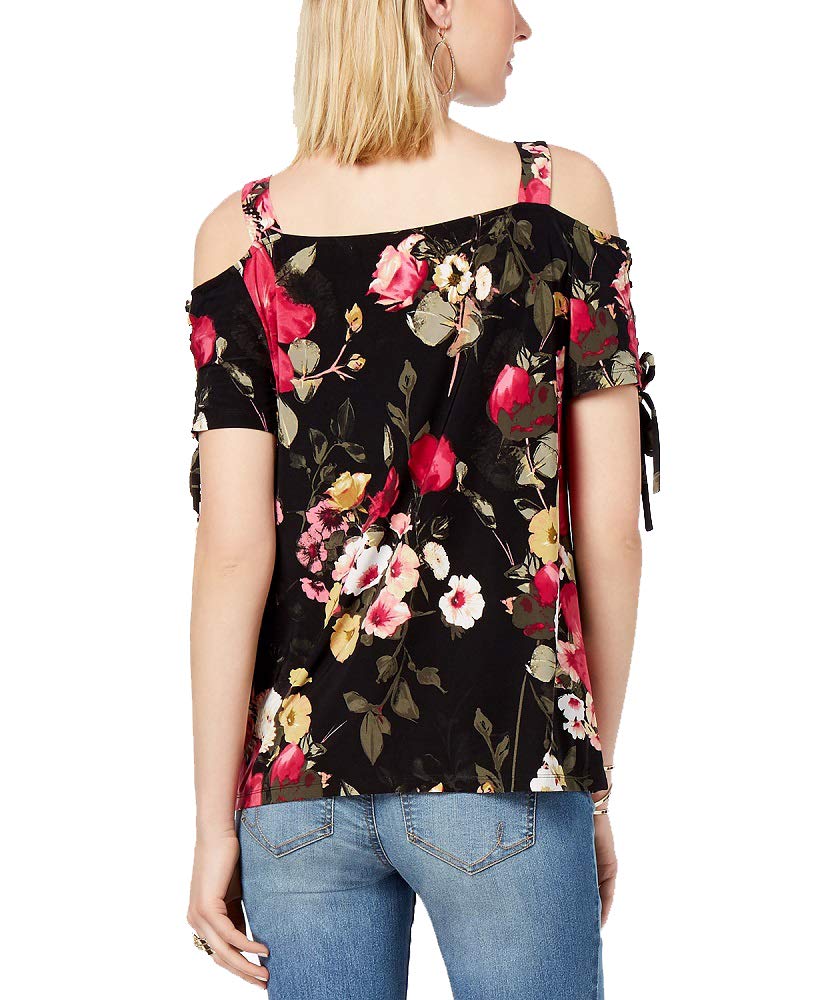 Lace Up Cold Shoulder Top
