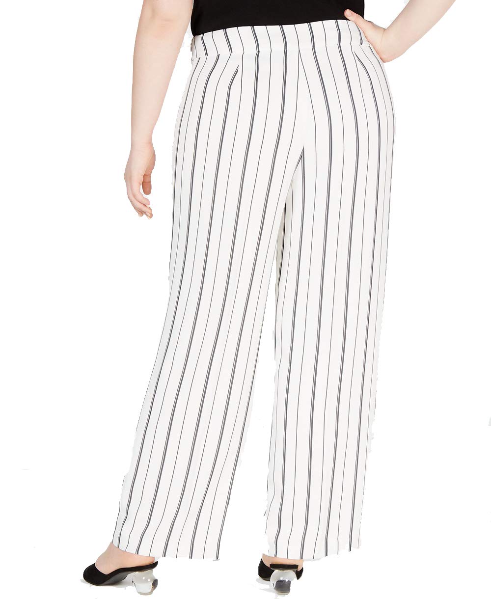 Trendy Plus Size Striped Wide-Leg Pants
