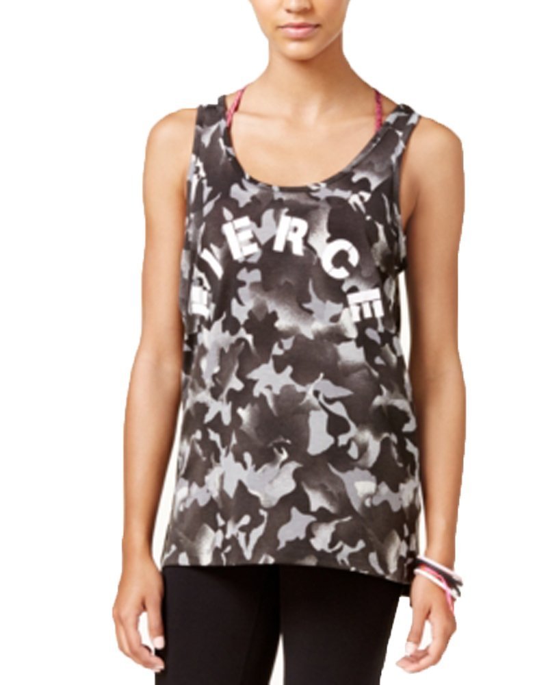 Material Girl Active Juniors Ladder Back Graphic Tank Top