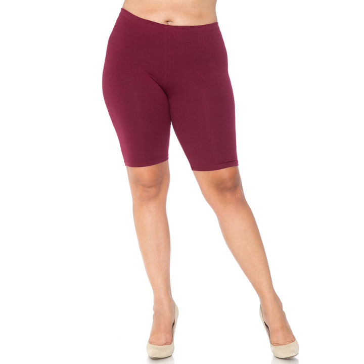 USA Basic Cotton Plus Size Thigh Shorts - Bermuda Shorts
