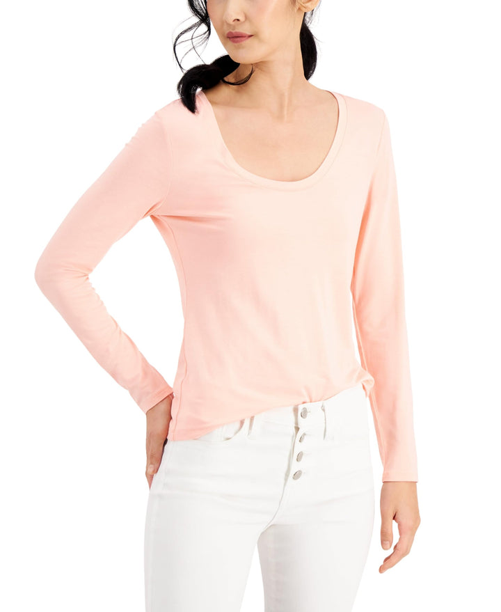 International Concepts Womens Scoop Neck Top