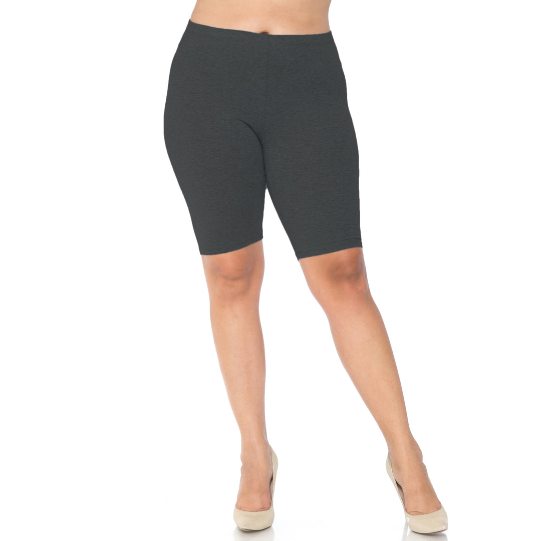 USA Basic Cotton Plus Size Thigh Shorts - Bermuda Shorts