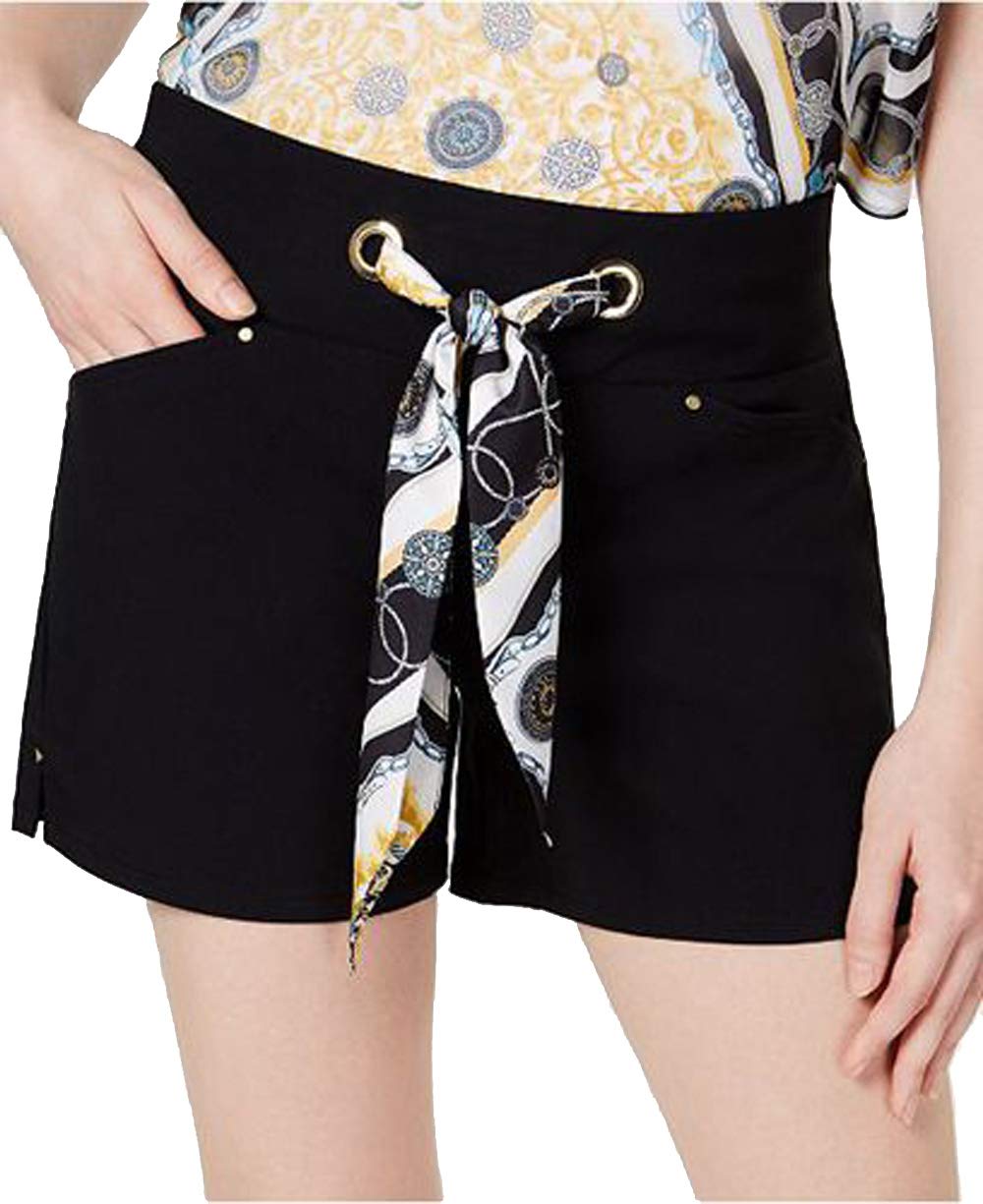 INC Scarf-Tie Grommet Shorts