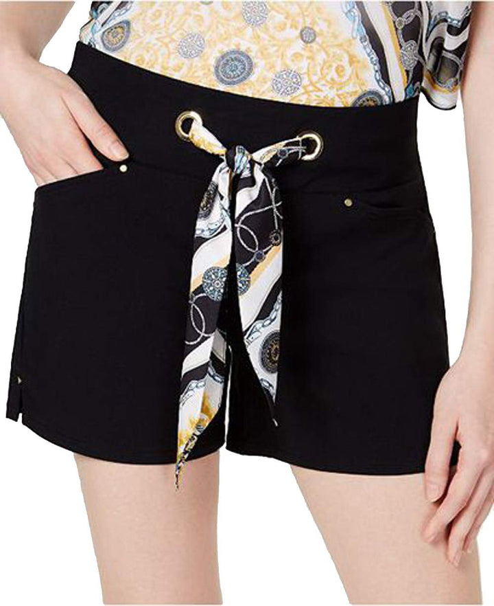 INC Scarf-Tie Grommet Shorts