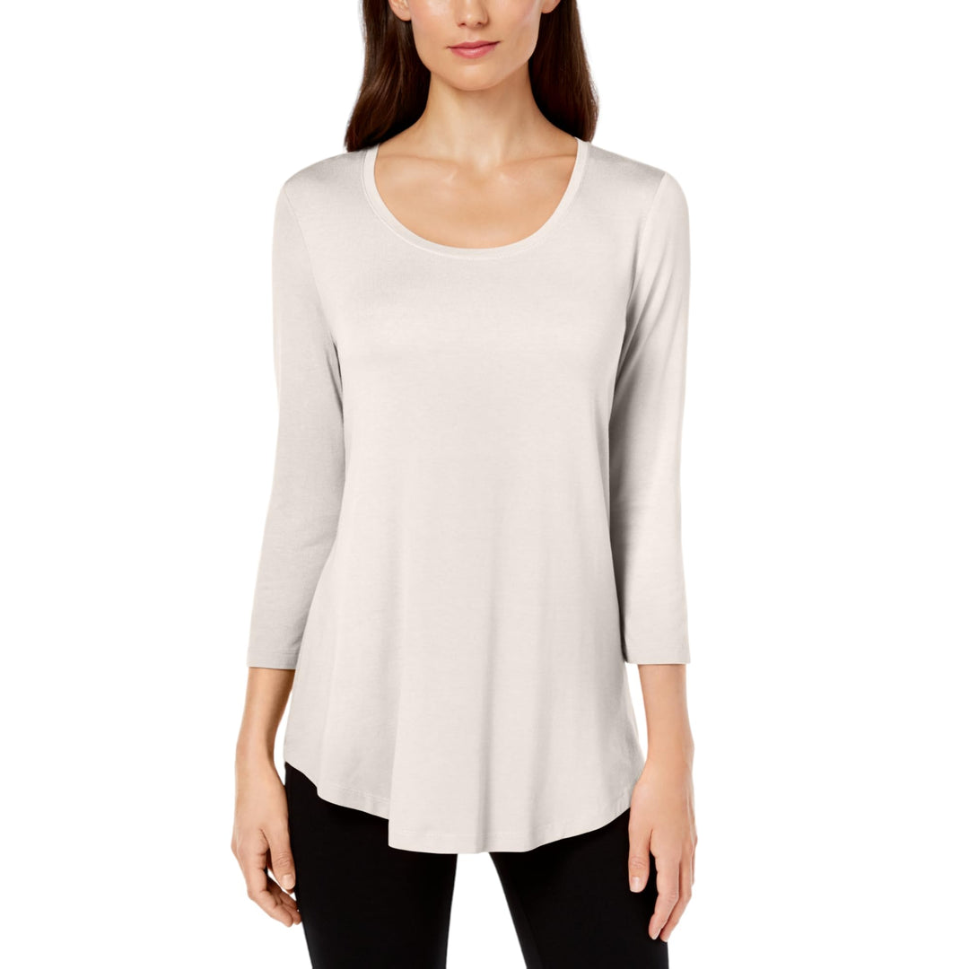 JM Collection Scoop Neck Top