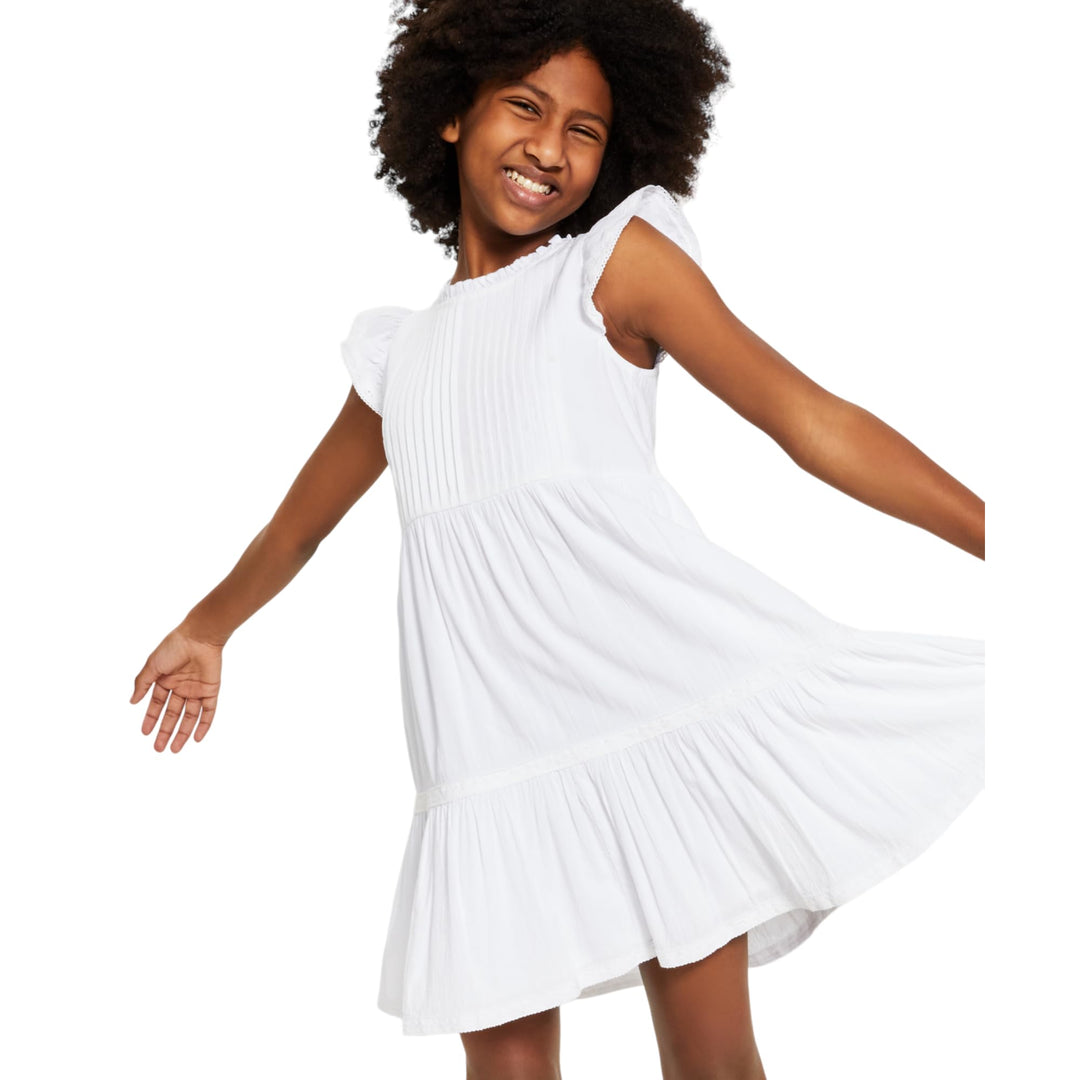 Charter Club Mommy Me Little Girls Flutter Sleeve Crinkled Dress