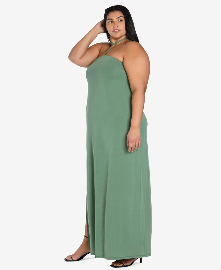 Nicole Williams English Plus Size Halter Dress