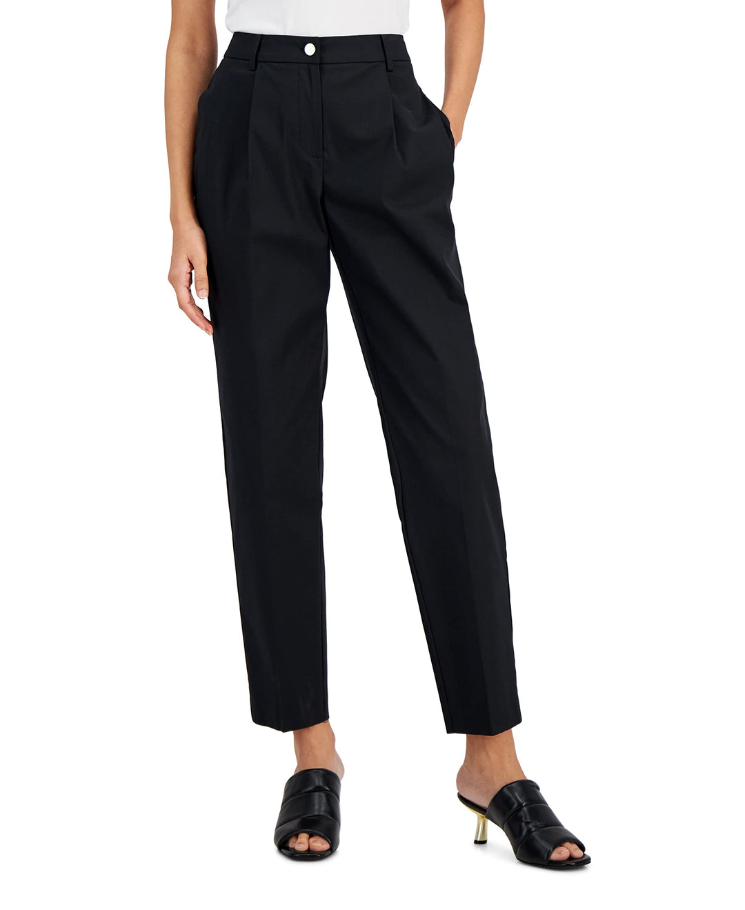 Alfani Petite Pleated Tapered Leg Pants