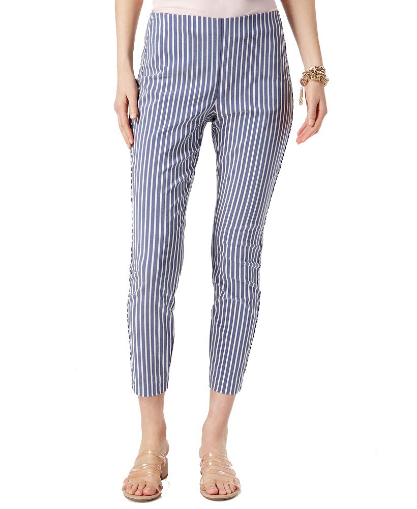 Striped Skinny Ankle Pants