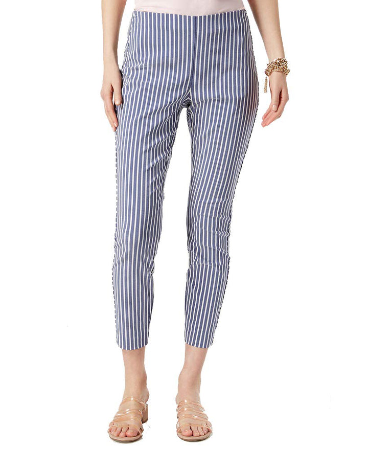 Striped Skinny Ankle Pants