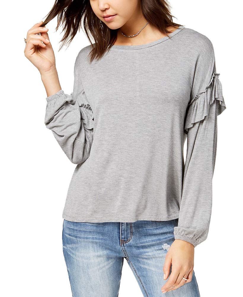 Ultra Flirt Juniors Ruffled Sleeve Top