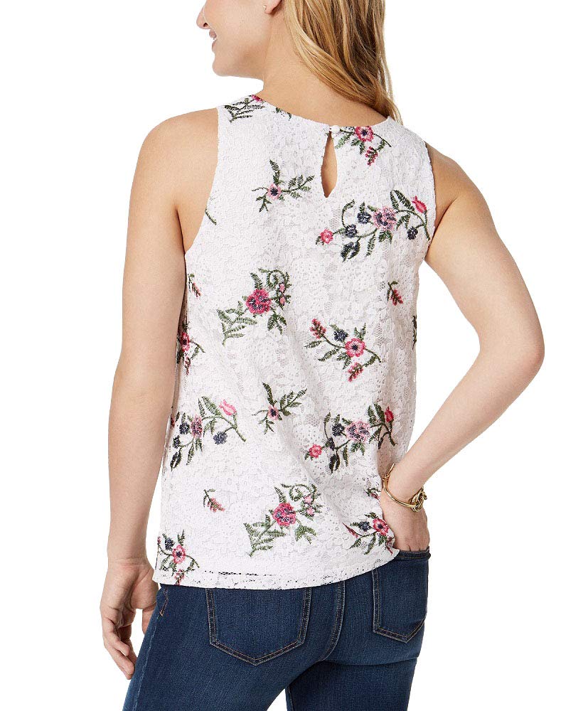 Charter Club Embroidered Lace Top