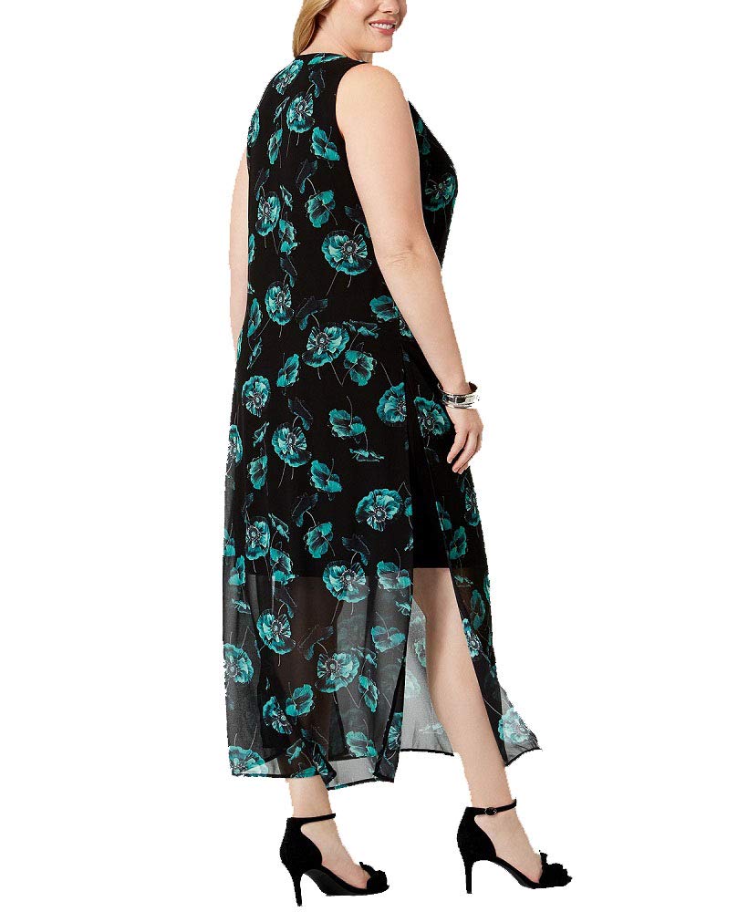 Alfani Plus Size Chiffon Overlay Maxi Dress