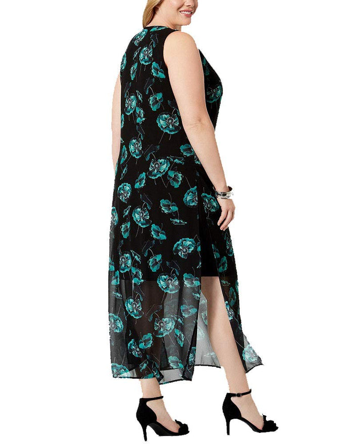 Alfani Plus Size Chiffon Overlay Maxi Dress