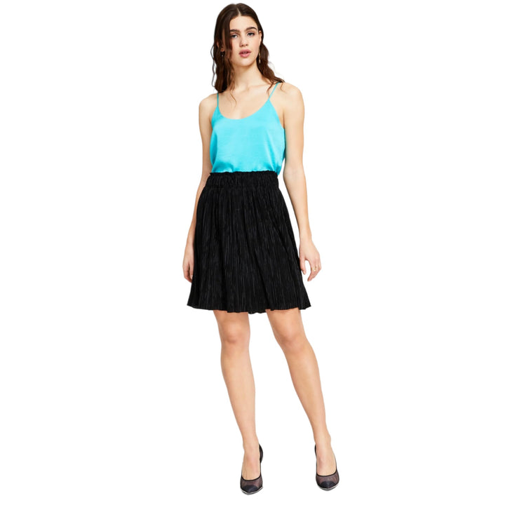 Bar III Pleated Pull On Skirt
