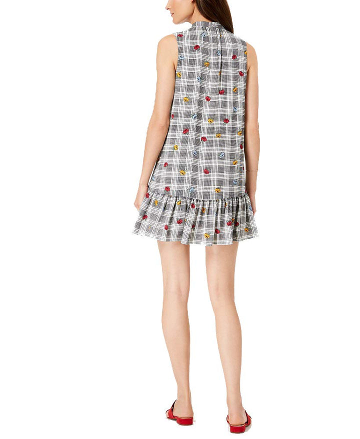 Printed Flounce-Hem Dress