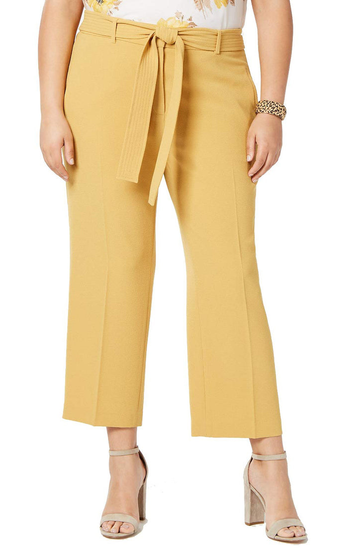 Trendy Plus Size Textured Crepe Pants