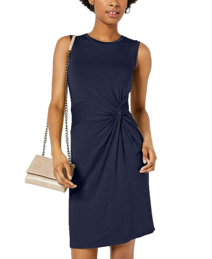 Twist-Front Draped Dress