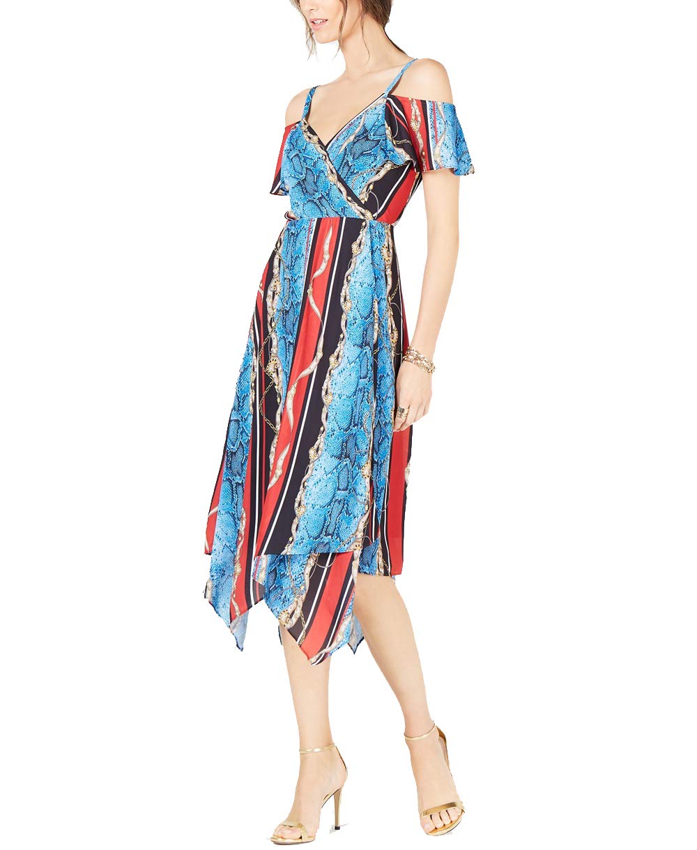 INC Cold-Shoulder Surplice Dress