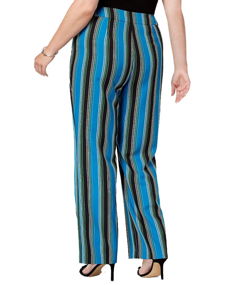 Plus Size Striped Wide Leg Pants