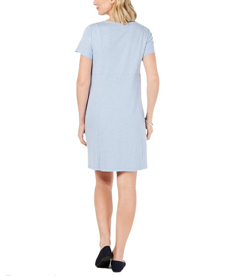 Karen Scott Cotton Seam Front Dress
