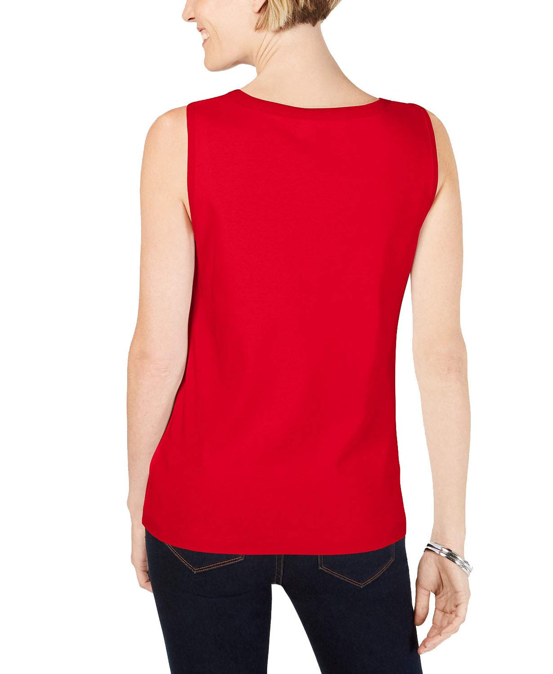Cotton Keyhole Tank Top