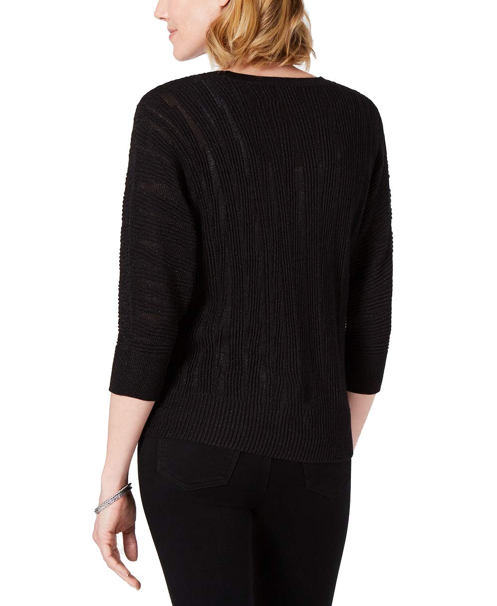 JM Collection Metallic Dolman Sleeve Cardigan
