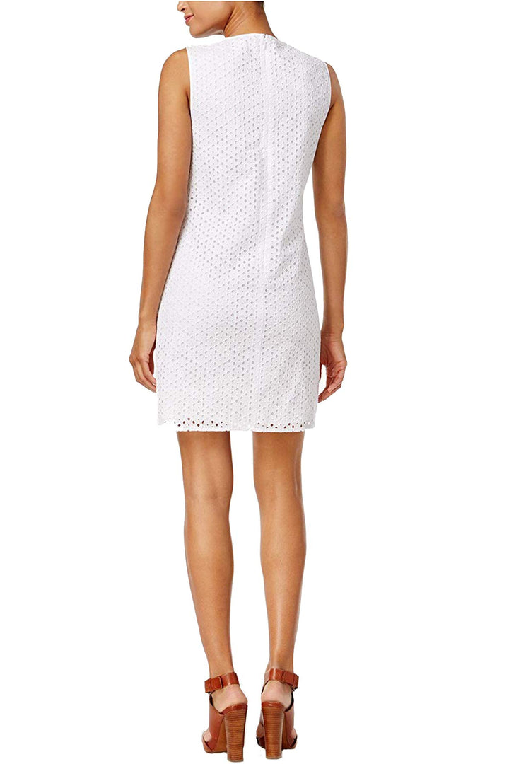 Maison Jules Laser Cut Fit Flare Dress