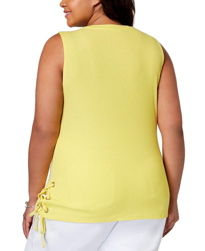 Plus Size Lace Up Tank Top