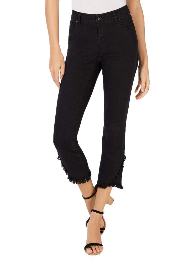 INC Curvy Cropped Tulip-Hem Skinny Jeans