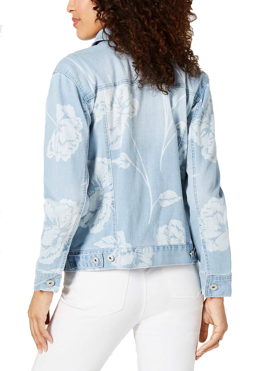 Floral-Print Denim Jacket