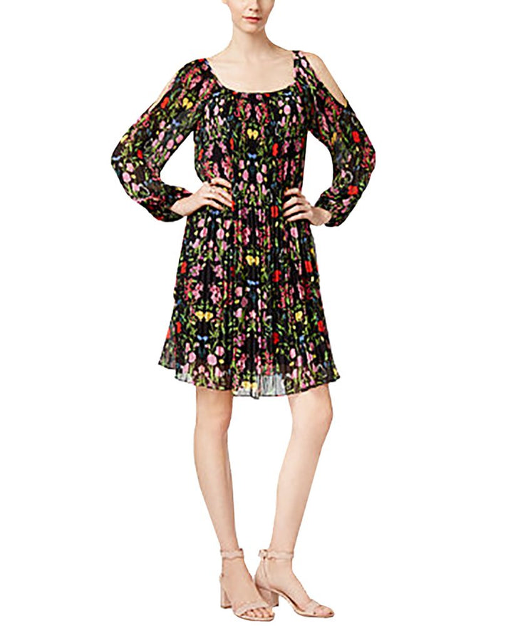 INC International Concepts Floral Print Cold Shoulder Dress