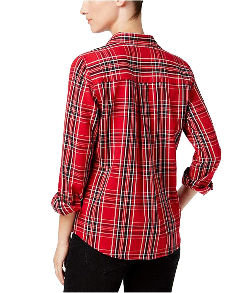 Charter Club Petite Cotton Plaid Shirt
