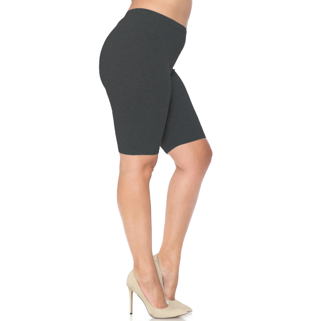 USA Basic Cotton Plus Size Thigh Shorts - Bermuda Shorts
