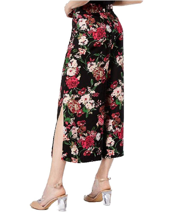 Printed Cropped Wide Leg Pants