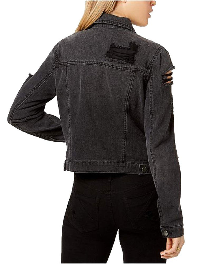 Material Girl Juniors Cotton Studded Denim Jacket