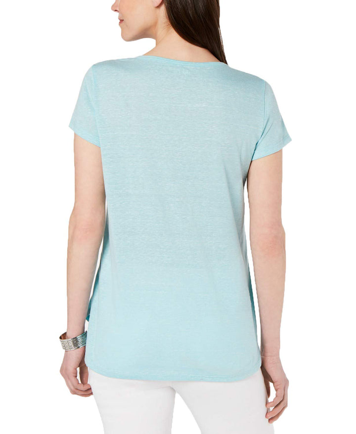 Style & Co Graphic Print High Low T-Shirt