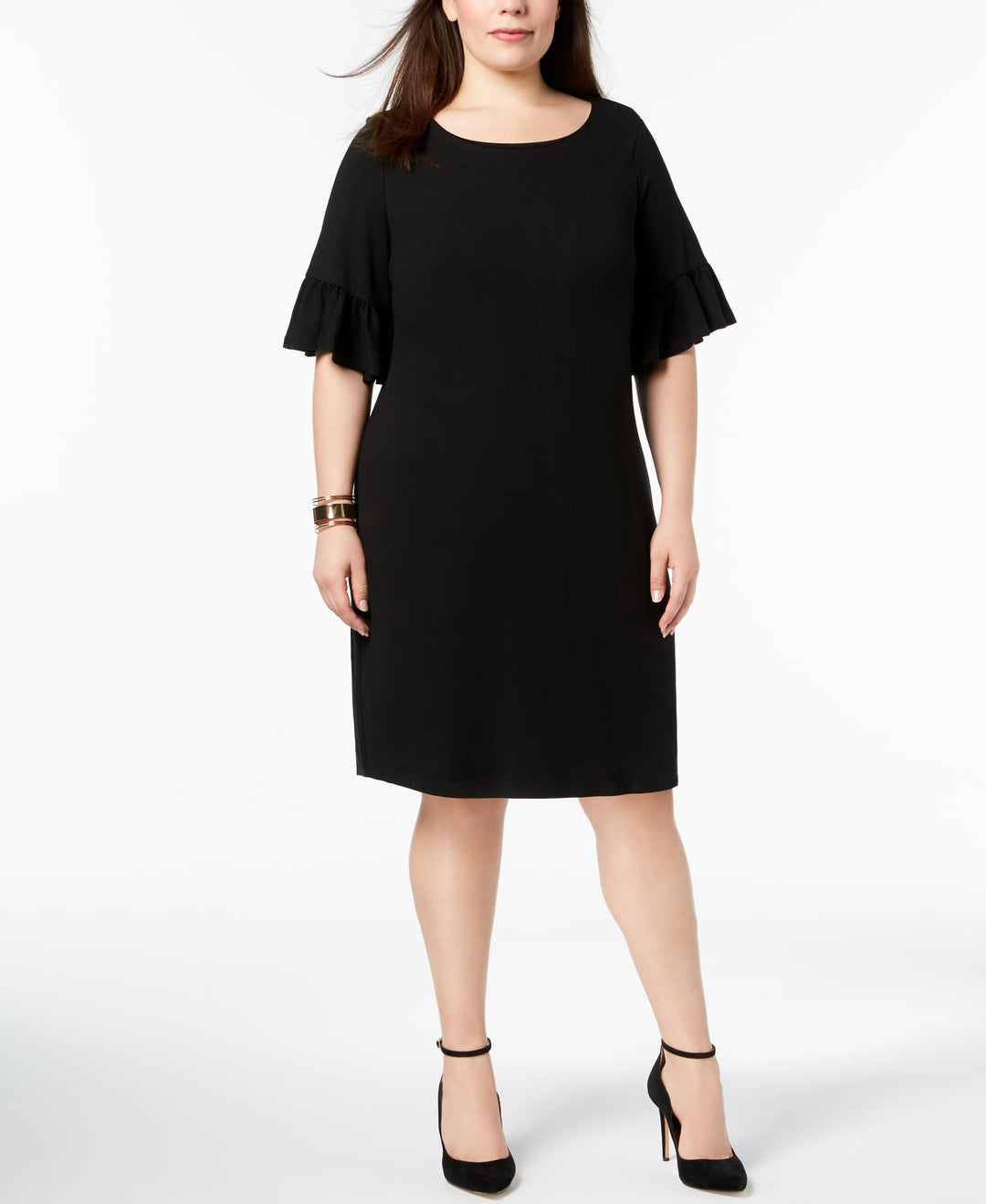 Charter Club Plus Size Ruffle Sleeve Shift Dress