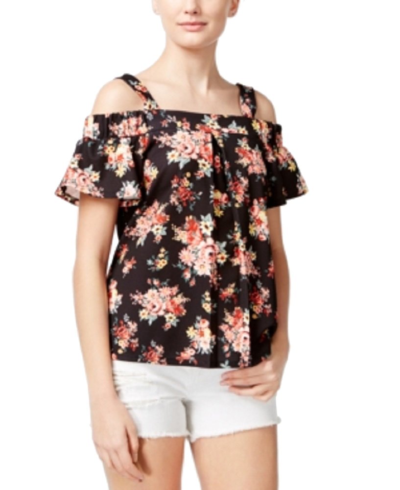 Ultra Flirt Juniors Cold Shoulder Flutter Sleeve Top
